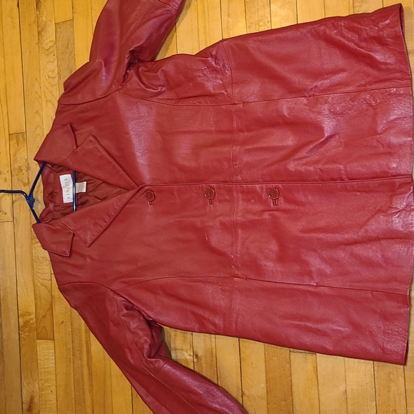 Venezia RED 🔥 Leather Jacket.   Size 18W. - Picture 8 of 14